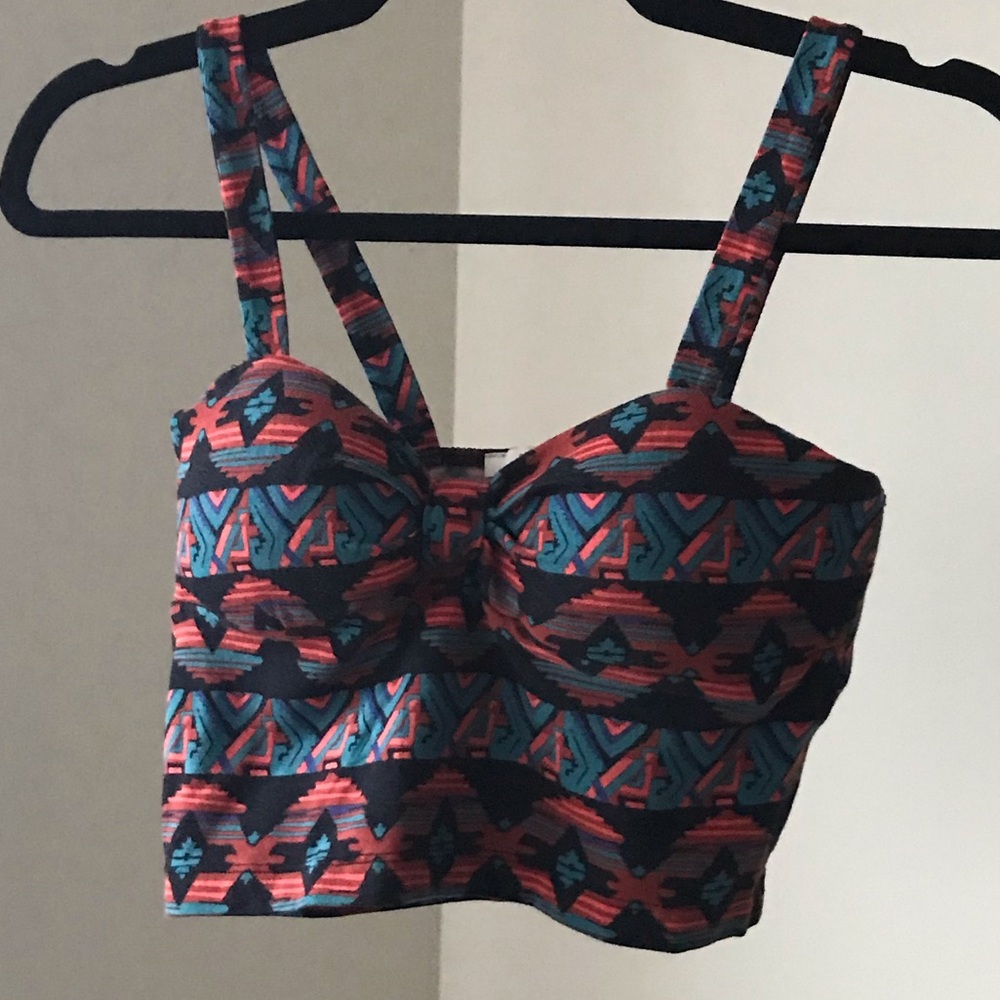 Forever 21 print crop top